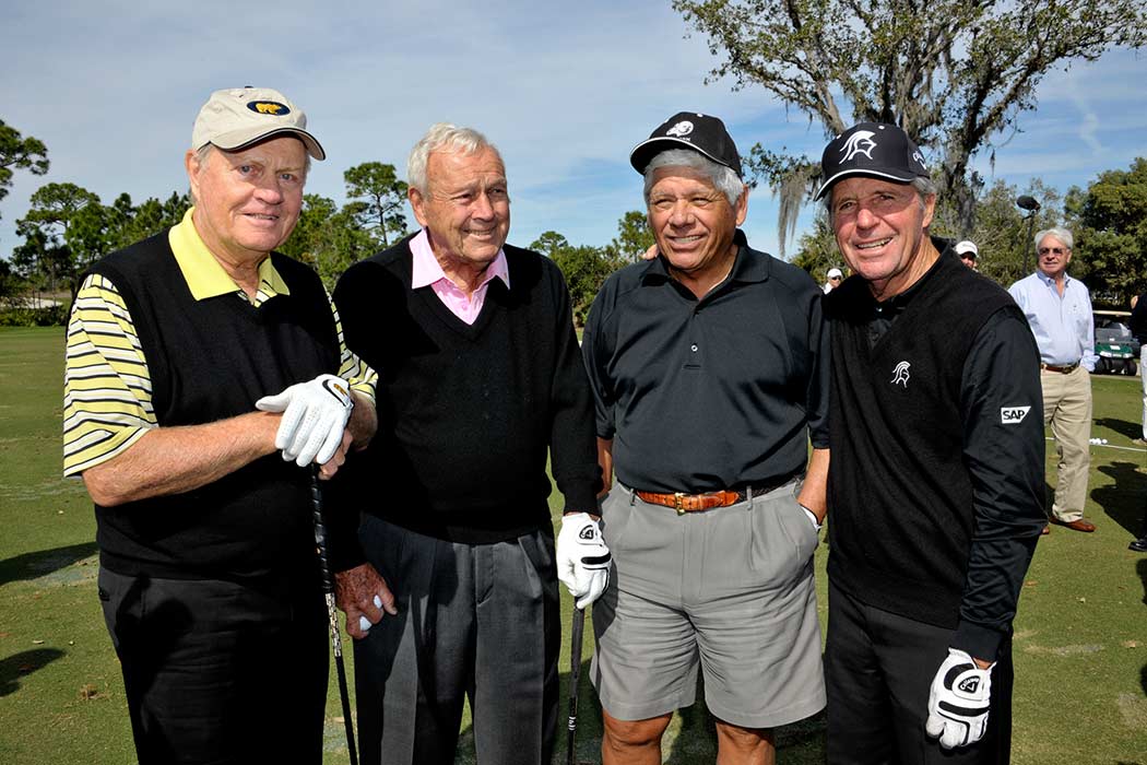 Jack Nicklaus, Arnold Palmer, Lee Trevino, and Gary Player